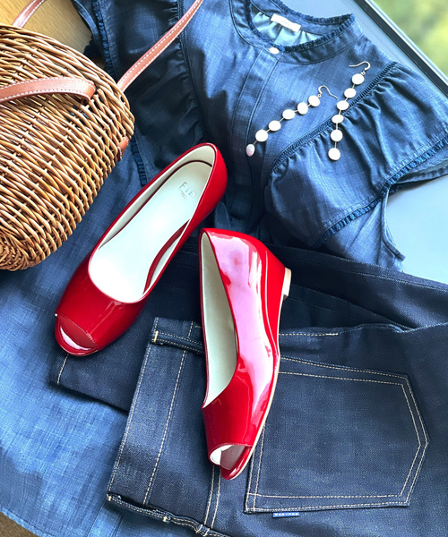 「Fin」 パンプス 22.5cm シルバー レディース_画像9