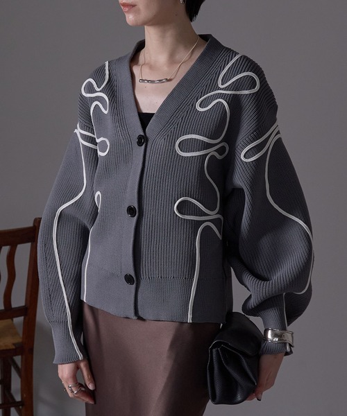 GUCCI by Alessandro Michele 刺繍カーディガン 国内発☆GUCCI】ケーブルニット オーバーサイズ カーディガン (GUCCI