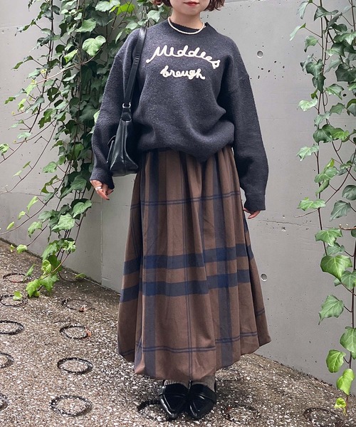 完売！エンフォルドENFOLD 2023AW チェック バルーンスカート ENFOLD エンフォルド 2023AW チェック バルーンスカート 【公式通販】