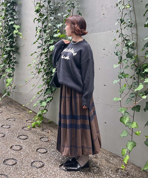 AS KNOW AS（アズノゥアズ） スカートチェック柄バルーンスカート