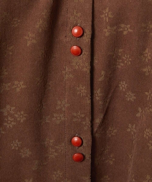 ホコモモラ　コーデュロイワンピース Jocomomola（ホコモモラ） ワンピース コーデュロイオパールプリント