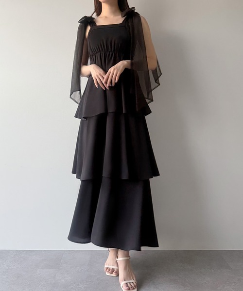 mipiarl キャミソールワンピース MEDIUM ブラック レディース