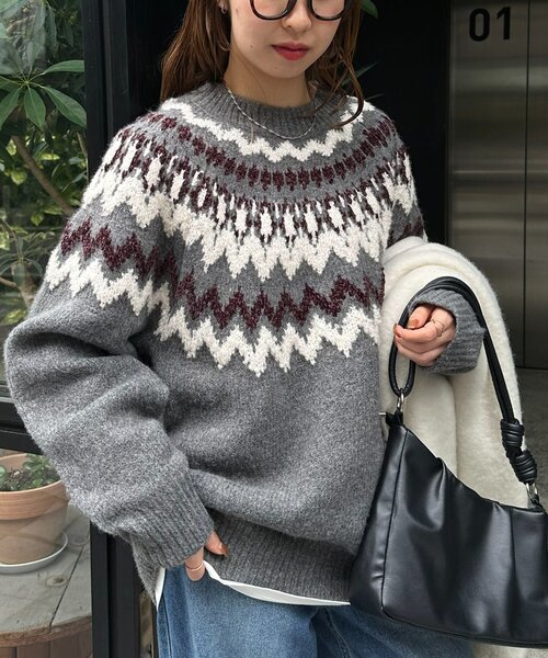 PRADA（プラダ） 長袖ニット 40 グレー レディース : ZOZOTOWN Yahoo