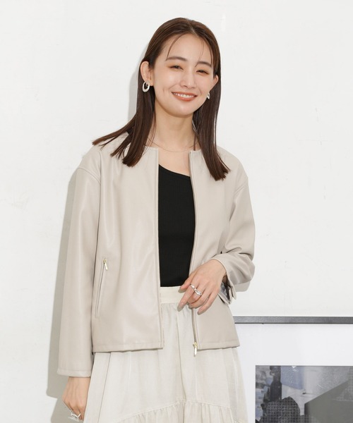 NANO universe（ナノ・ユニバース） ノーカラージャケット FREE