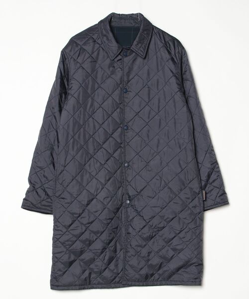 LAVENHAM（ラベンハム） チェック柄コート S ネイビー レディース