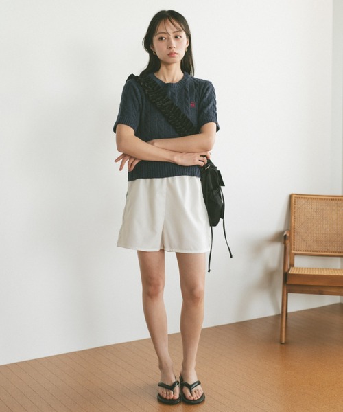 「VANNIE U」 半袖ニット FREE ピンク レディース_画像5