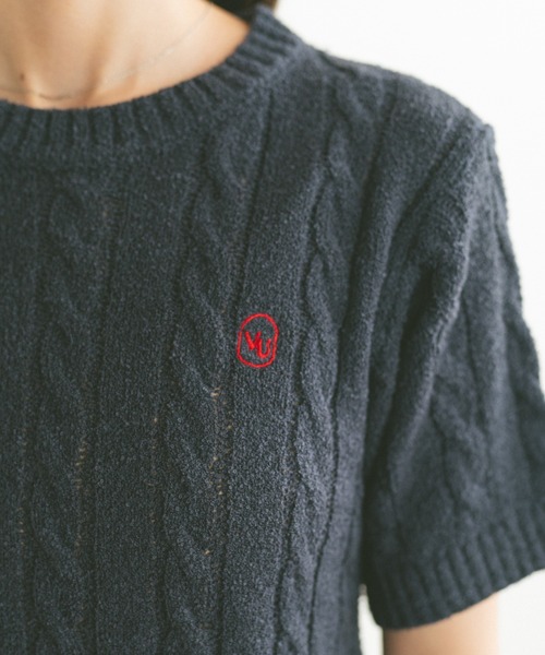 「VANNIE U」 半袖ニット FREE ピンク レディース_画像6