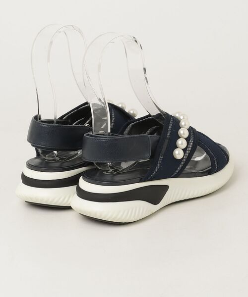 「DIANA」 フラットサンダル S ネイビー レディース_画像2