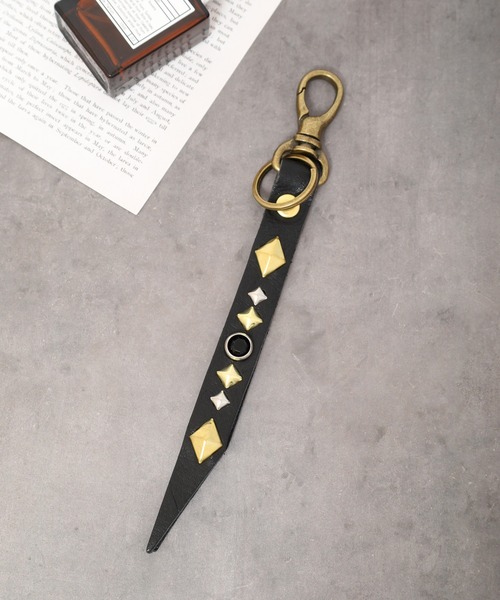 FUNALIVE（ファンアライブ） キーホルダー 栃木レザー スタッズ