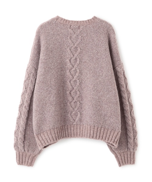 petit main LIEN ニット セーター 「リンク」ハートケーブルニット