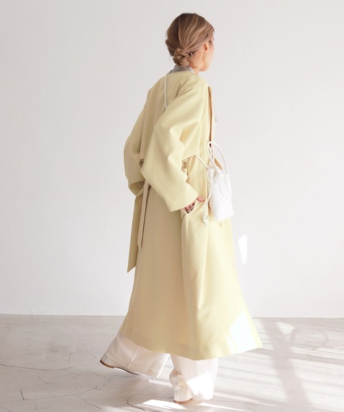 SLOBE IENA（スローブイエナ） ノーカラーコート 38 ベージュ