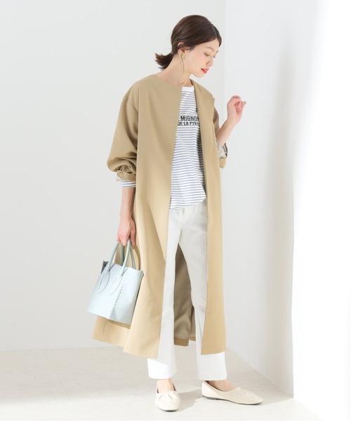 SLOBE IENA（スローブイエナ） ノーカラーコート 38 ベージュ