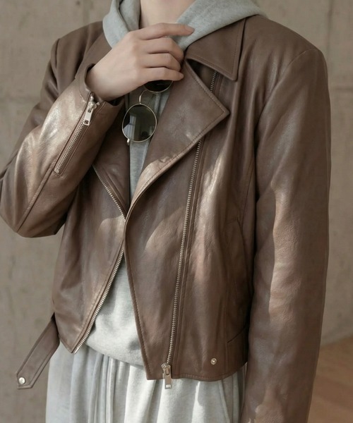 MICHAEL KORS（マイケルコース） レザージャケット ライダース ジップ