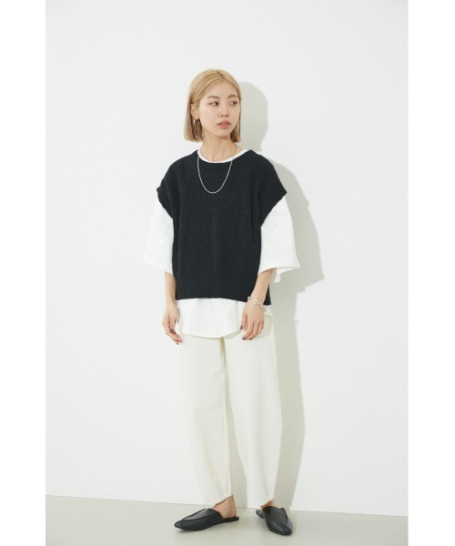 「BLACK BY MOUSSY」 デニムパンツ 23inch ホワイト レディース_画像7