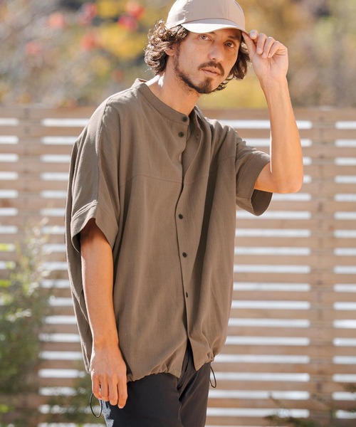 CAMBIO（カンビオ） シャツ mhs2479- Linen Rayon Dolman Sleeve Short