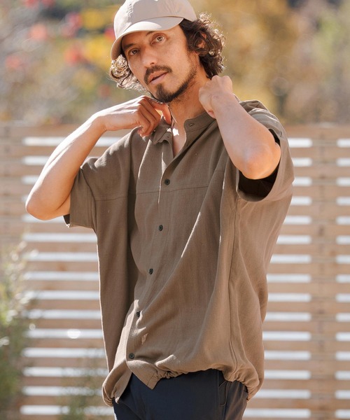 CAMBIO（カンビオ） シャツ mhs2479- Linen Rayon Dolman Sleeve Short