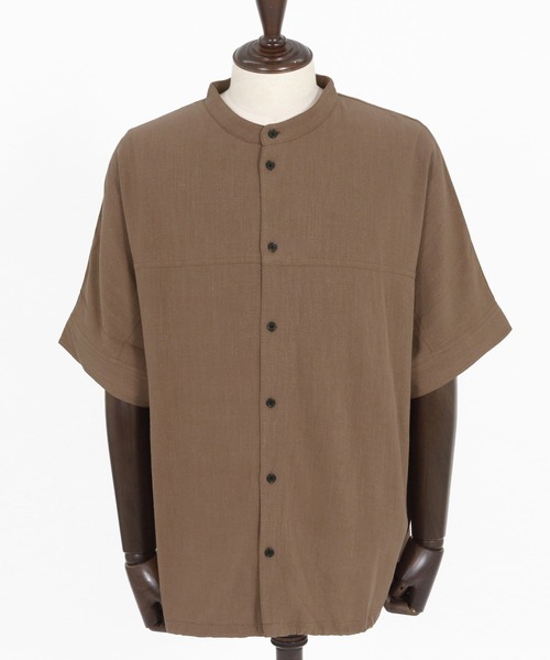 CAMBIO（カンビオ） シャツ 半袖 mhs2479- Linen Rayon Dolman Sleeve