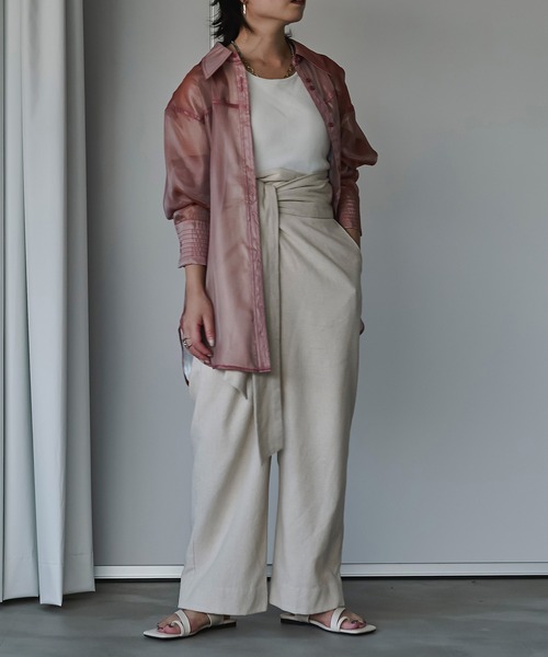 「Ezick」 長袖シャツ FREE ピンク系その他 レディース_画像7