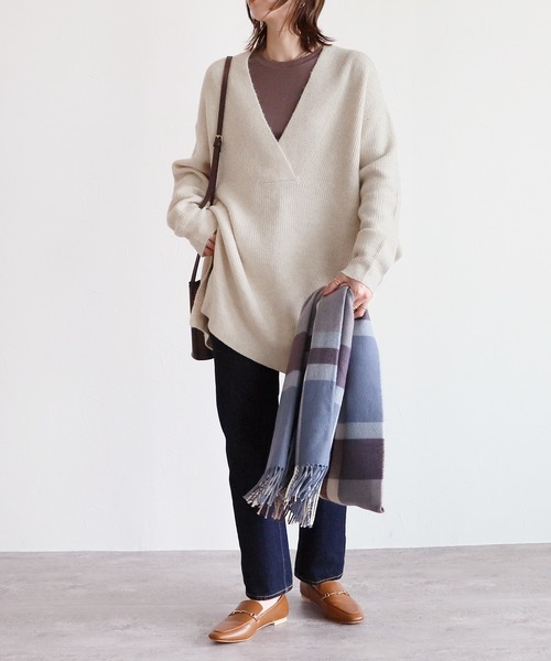 「reca」 長袖ニット FREE ブルーグレー レディース_画像9