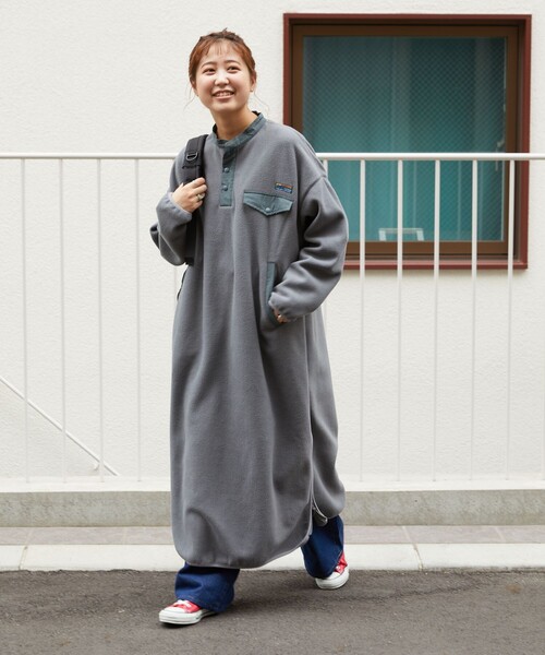 FREAK'S STORE（フリークスストア） 長袖ワンピース フリ- ラベンダー