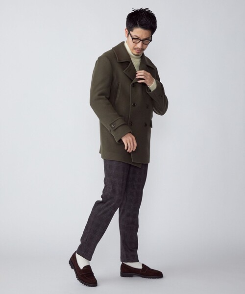 「SHIPS」 ピーコート LARGE ライトグレー メンズ_画像7