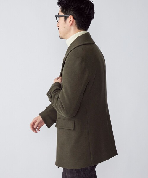 「SHIPS」 ピーコート LARGE ライトグレー メンズ_画像9