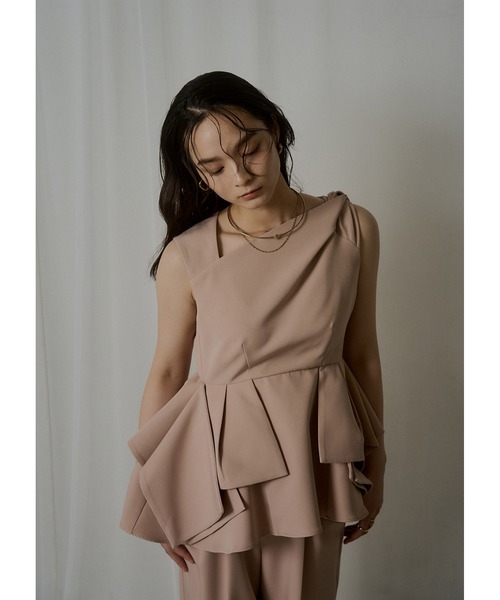 LE'RURE パンツドレス Twist neck peplum set up pants : ZOZOTOWN