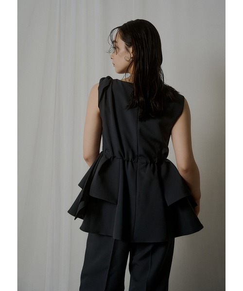 LE'RURE パンツドレス Twist neck peplum set up pants : ZOZOTOWN