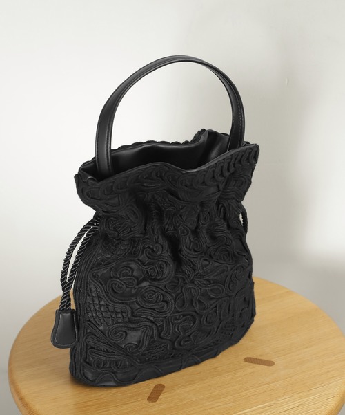 ANEMONE（アネモネ） ショルダーバッグ バッグ 刺しゅう巾着2WAYバッグ