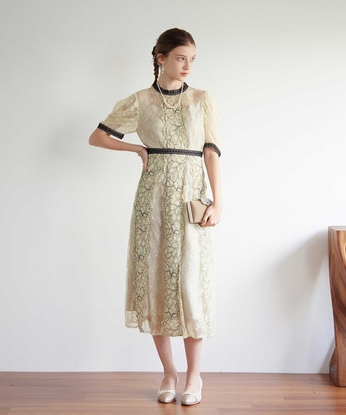 「Dorry Doll」 半袖ワンピース M ライトカーキ レディースの画像