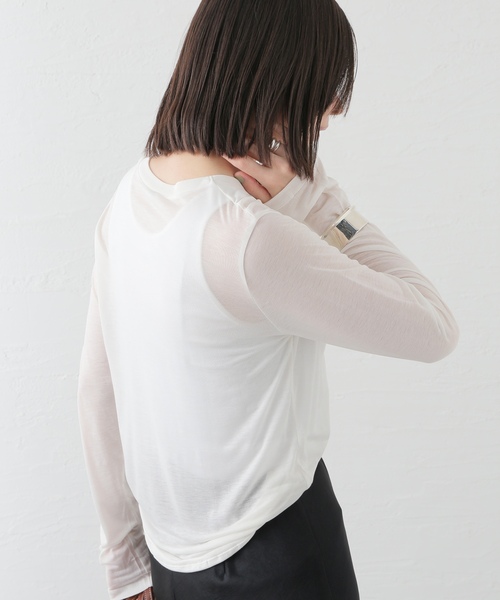 「BASERANGE」 長袖カットソー SMALL ピンク レディース_画像3