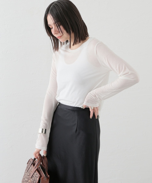 「BASERANGE」 長袖カットソー SMALL ピンク レディース_画像5