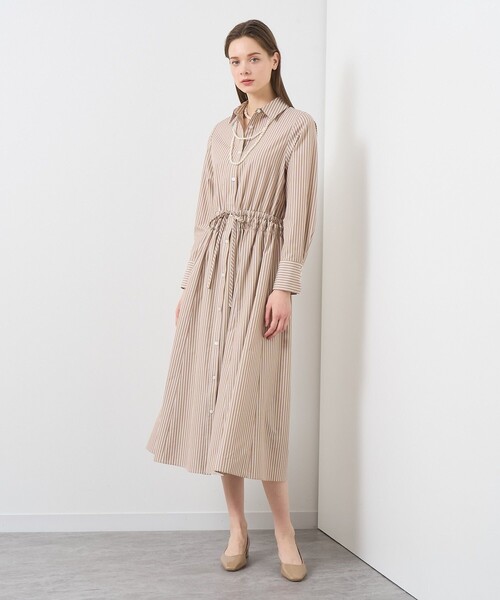 「ANAYI」 シャツワンピース 38 ベージュ レディース_画像7