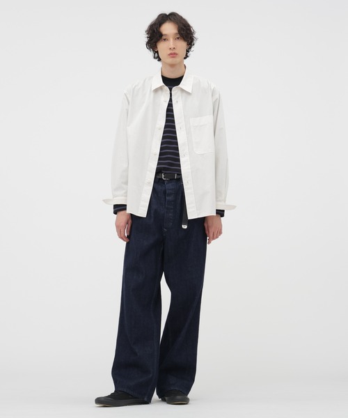 MHL.（エムエイチエル） tシャツ SMOOTH COTTON JERSEY TOP メンズ