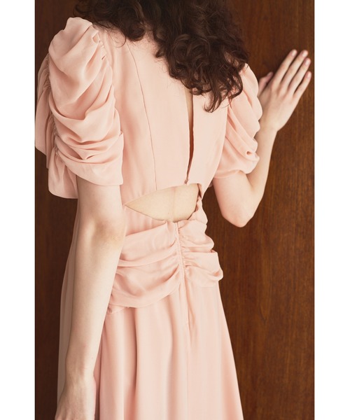 Estella.K ワンピース Vina Dress ドレープスリーブソフトドレス