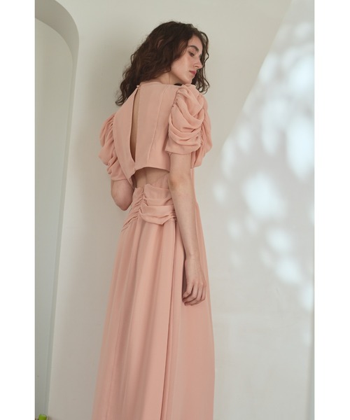 Estella.K ワンピース Vina Dress ドレープスリーブソフトドレス