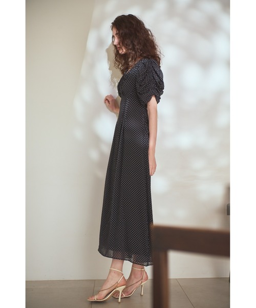 Estella.K ワンピース Vina Dress ドレープスリーブソフトドレス