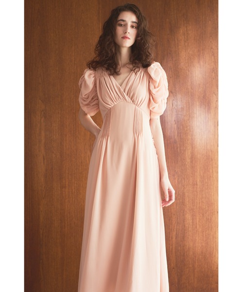 Estella.K ワンピース Vina Dress ドレープスリーブソフトドレス