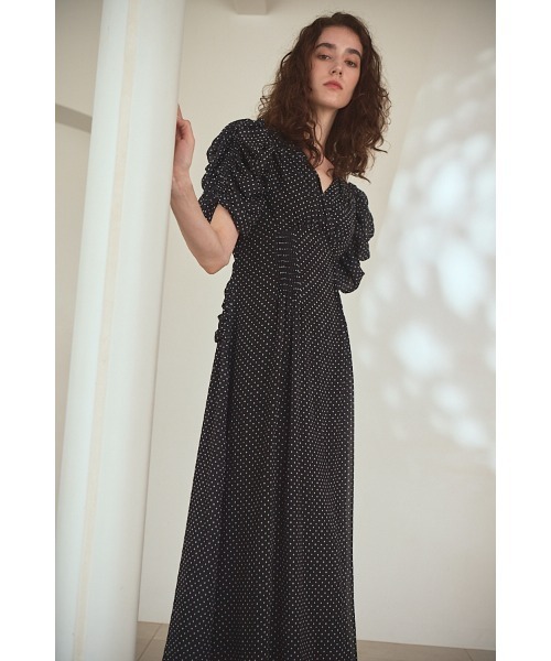 Estella.K ワンピース Vina Dress ドレープスリーブソフトドレス