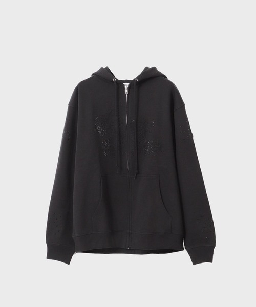 SKIN(Swatch) パーカー Super Nova by Skin Rhinestone Zip Hoodie