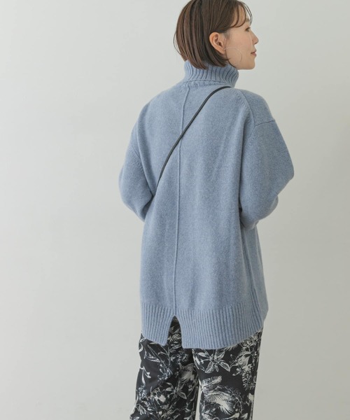 「F by ROSSO」 タートルネックニット FREE ネイビー レディース_画像4