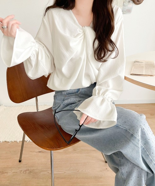 「classicalelf」 長袖ブラウス X-LARGE ブラック レディース_画像6