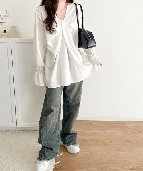 「classicalelf」 長袖ブラウス X-LARGE ブラック レディース_画像7