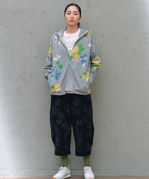 「SUPER HAKKA」 ジップアップパーカー FREE 杢グレー レディース_画像4