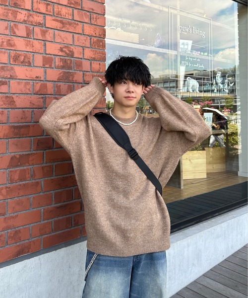 「ADAMASTE」 長袖ニット MEDIUM ブルー メンズ_画像8