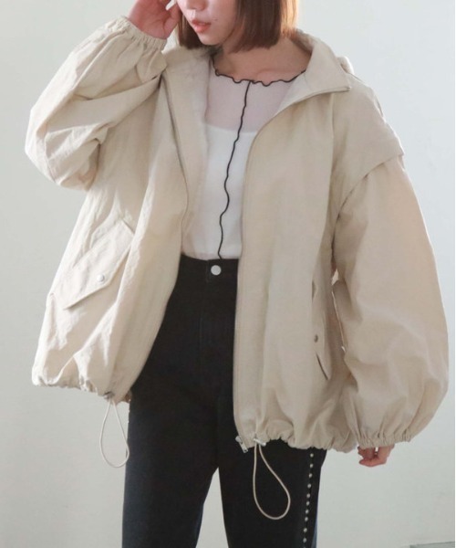 「archives」 ナイロンブルゾン MEDIUM オリーブ レディース_画像2