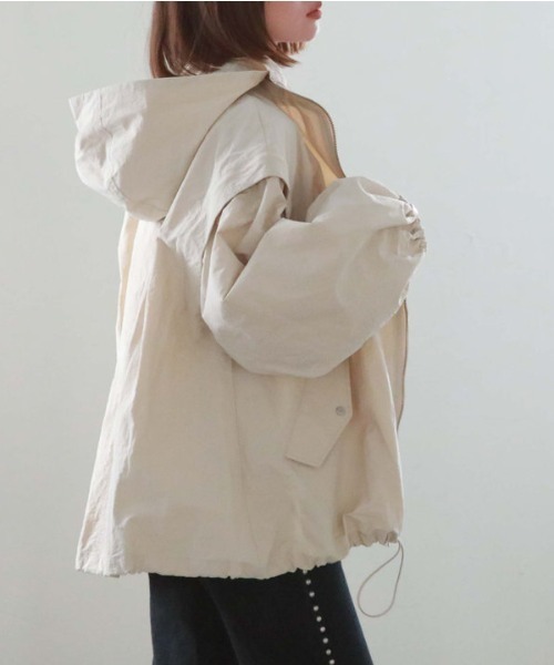 「archives」 ナイロンブルゾン MEDIUM オリーブ レディース_画像4