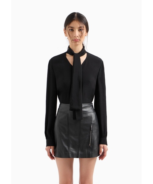 「ARMANI EXCHANGE」 長袖ブラウス LARGE ホワイト レディース_画像6