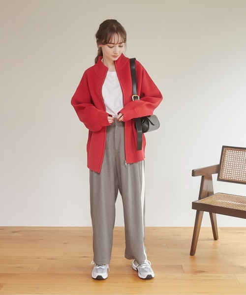 「ANGIE」 ニットカーディガン FREE グレー レディース_画像7