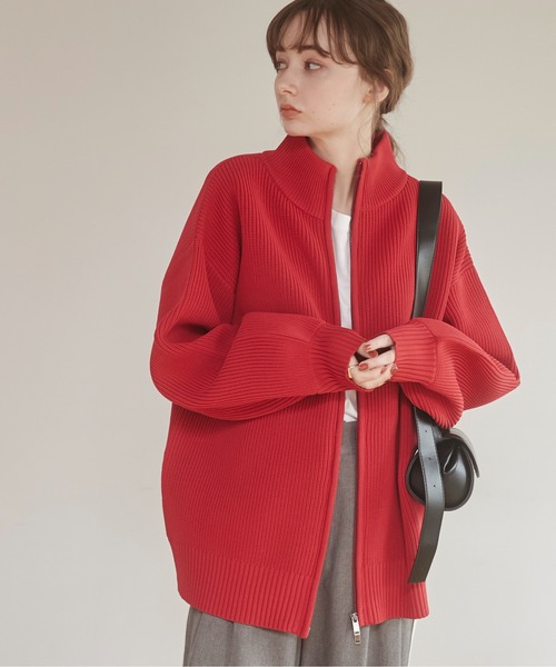 「ANGIE」 ニットカーディガン FREE グレー レディース_画像9